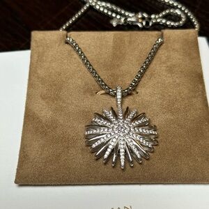 David Yurman Silver Starburst Necklace